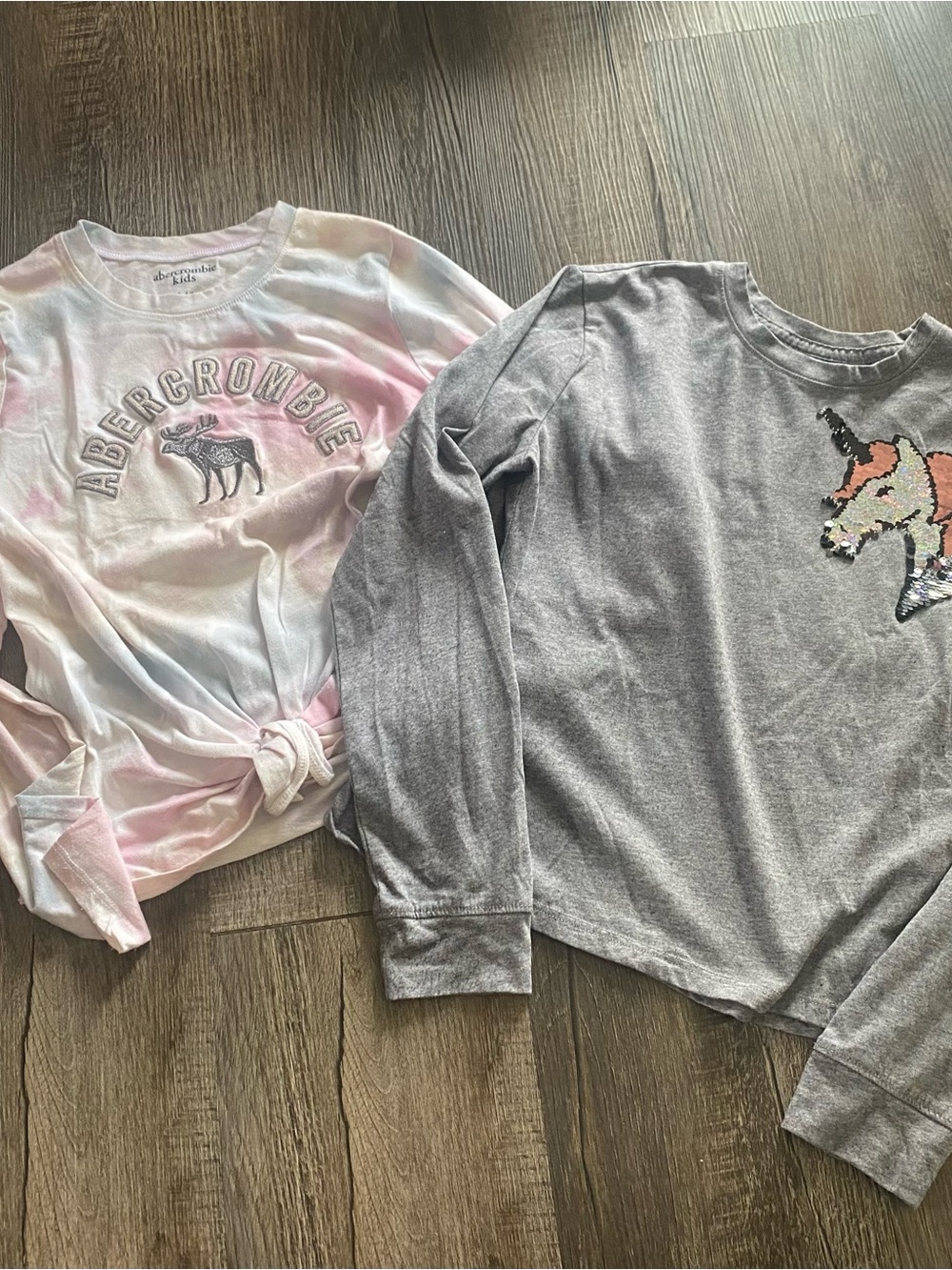 Two Abercrombie Kids long sleeve t-shirts
